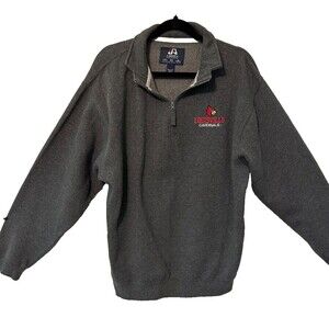 J.‎ America Louisville Cardinals Hoodie Sweatshirt Pullover College Gray XL